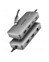 axagon HMC-CUB83X2 Wieloportovy hub USB 7in1, 10Gbps, 2x USB-A, 1x USB-C, 1x HDMI 4K/144Hz, DP 8K/30Hz, GLAN, PD 100W, 15cm USB-C kabel - nr 1