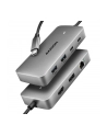 axagon HMC-CUB83X2 Wieloportovy hub USB 7in1, 10Gbps, 2x USB-A, 1x USB-C, 1x HDMI 4K/144Hz, DP 8K/30Hz, GLAN, PD 100W, 15cm USB-C kabel - nr 25