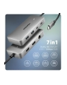 axagon HMC-CUB83X2 Wieloportovy hub USB 7in1, 10Gbps, 2x USB-A, 1x USB-C, 1x HDMI 4K/144Hz, DP 8K/30Hz, GLAN, PD 100W, 15cm USB-C kabel - nr 26