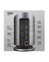 axagon HMC-WL9 Wieloportowy hub USB 9in1, 10Gbps, 3xUSB-A, 1xUSB-C, DP 8K/60Hz, HDMI 4K/60Hz, PD 100W, GLAN, 100cm USB-C kabel, wireless charging 15W - nr 29