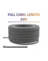 Kabel sieciowy Qoltec Patchcord skrętka UTP | Miedziany Cu | CAT6 | High speed 1Gb/s | LAN | 25m | Szary - nr 3