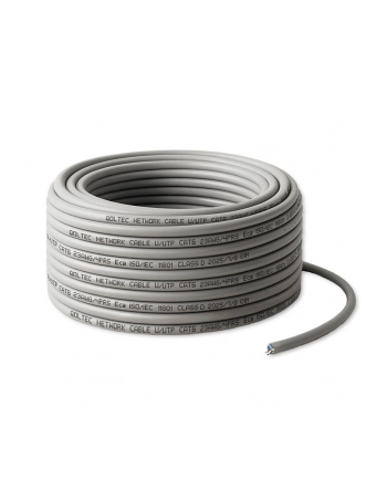 Kabel sieciowy Qoltec Patchcord skrętka UTP | Miedziany Cu | CAT6 | High speed 1Gb/s | LAN | 25m | Szary