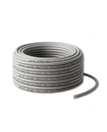 Kabel sieciowy Qoltec Patchcord skrętka UTP | Miedziany Cu | CAT6 | High speed 1Gb/s | LAN | 100m | Szary