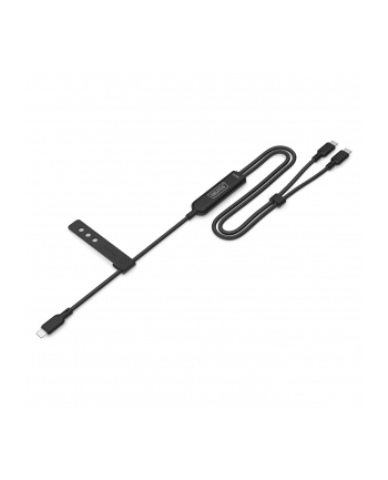 Kabel zasilający DIGITUS 2 w 1 USB-C - 2x USB-C, USB 2.0 140W PD 3.1, nylonowy, 1,8m czarny nr 1