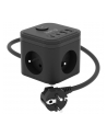Kostka zasilająca KERG 3-gniazdowa + ładowarka USB-A+USB-C 1,5m 3×1,5mm2 H05VV-F 16A/250V czarna - nr 1