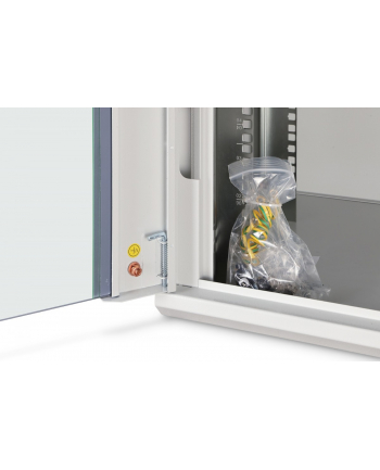 Szafa sieciowa wisząca jednosekcyjna DIGITUS Dynamic 19'' 7U, 600x450, drzwi szyba, szary, niezmontowana, 60kg