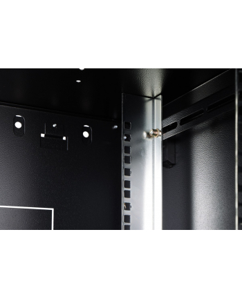 Szafa sieciowa wisząca jednosekcyjna DIGITUS Dynamic 19'' 9U, 600x450, drzwi szyba, czarny, niezmontowana, 60kg