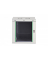 Szafa sieciowa wisząca jednosekcyjna DIGITUS Dynamic 19'' 12U, 600x450, drzwi szyba, szary, niezmontowana, 60kg - nr 3
