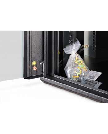 Szafa sieciowa wisząca jednosekcyjna DIGITUS Dynamic 19'' 16U, 600x450, drzwi szyba, czarny, niezmontowana, 60kg