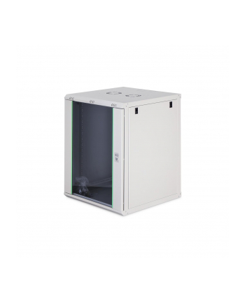Szafa sieciowa wisząca jednosekcyjna DIGITUS Dynamic 19'' 16U, 600x600, drzwi szyba, szary, niezmontowana, 60kg