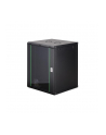 Szafa sieciowa wisząca jednosekcyjna DIGITUS Dynamic 19'' 16U, 600x600, drzwi szyba, czarny, niezmontowana, 60kg - nr 10