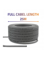 Kabel sieciowy Qoltec Patchcord skrętka UTP | Miedziany Cu | CAT6 | High speed 1Gb/s | LAN | 25m | Szary - nr 3