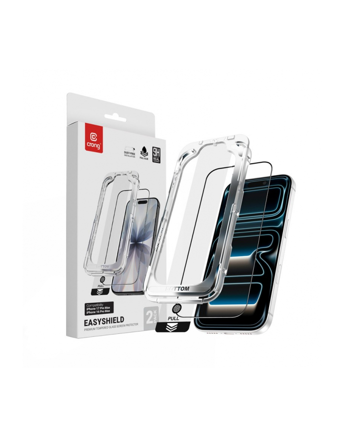 crong Szkło hartowane EasyShield 2-Pack - iPhone 17 Pro Max / iPhone 16 Pro Max (2 sztuki) główny