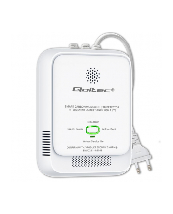 qoltec Czujnik tlenku węgla (czadu) | detektor CO | alarm 85dB | LED nr 1