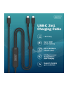 digitus Kabel zasilający 2w1 USB-C - 2x USB-C, USB 2.0 140W PD 3.1, nylonowy, 1,8m czarny - nr 16