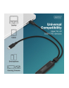 digitus Kabel zasilający 2w1 USB-C - 2x USB-C, USB 2.0 140W PD 3.1, nylonowy, 1,8m czarny - nr 7