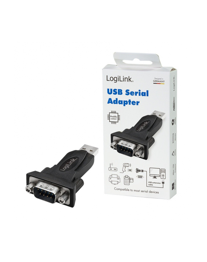 logilink Adapter USB2.0 A/M do DB9/M (RS232) Win 11 główny