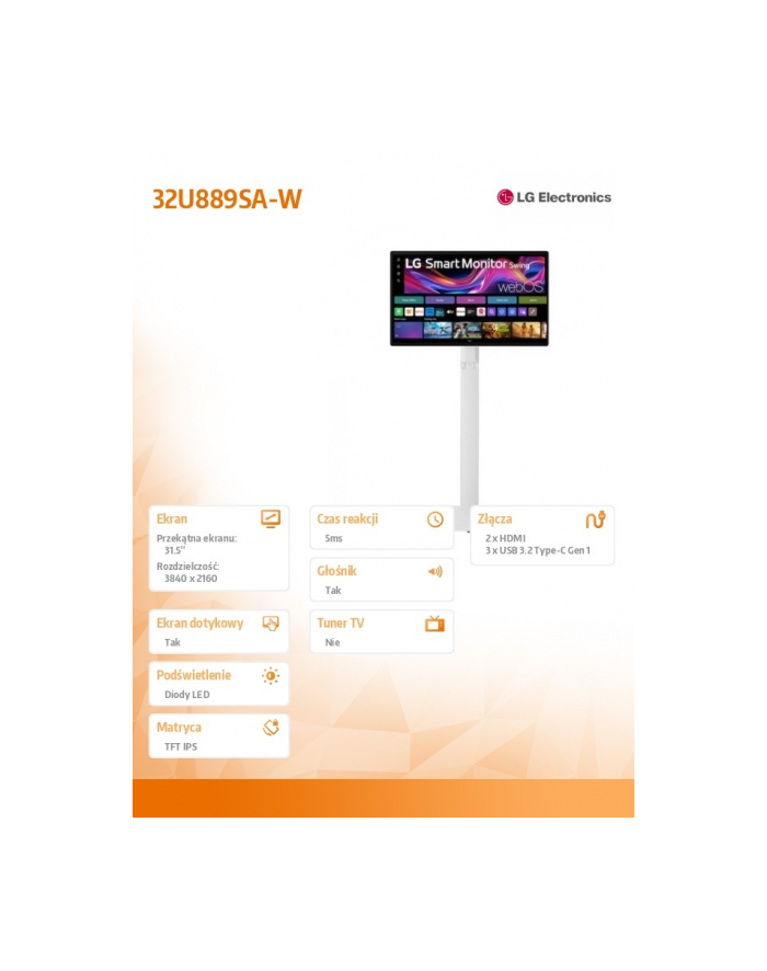 lg electronics Monitor 32 cale 32U889SA główny