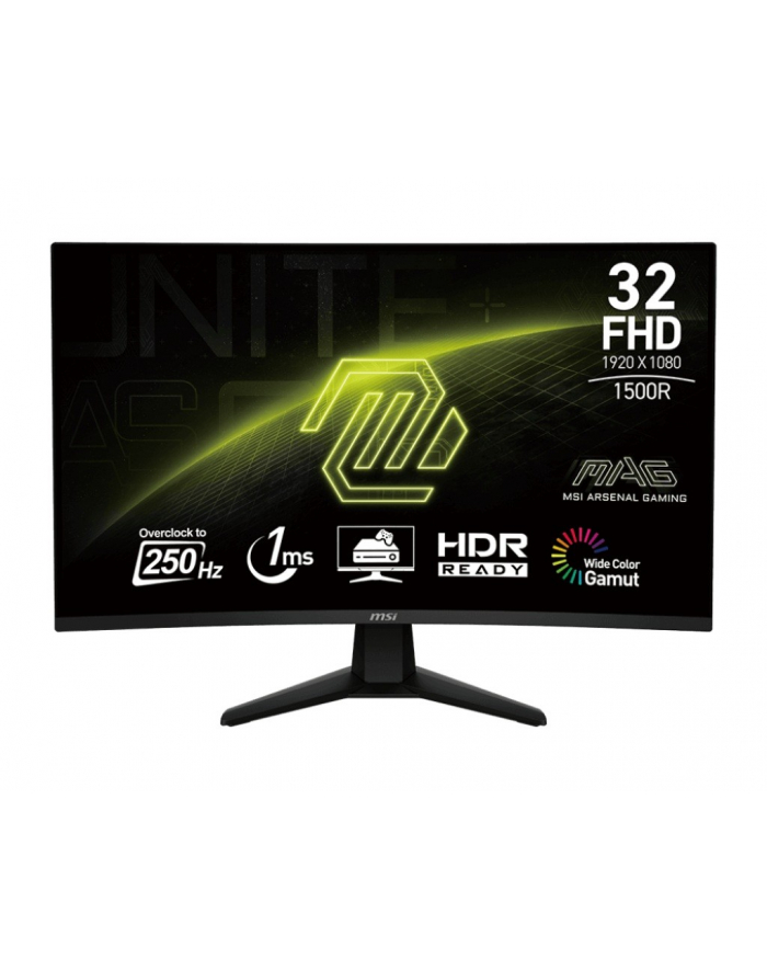 msi Monitor 31.5 cala MAG 32C6X LED/FHD/Curved/250Hz/czarny główny