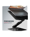 axagon STND-LRB Podstawa do laptopów aluminiowa 10-17,3 cala regulowana wysokość, obczerwonyowa o 360 stopni, Czarna - nr 30