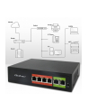 qoltec Przełącznik sieciowy SWITCH FAST Ethernet PoE | 4x RJ45 |  2x    RJ45 Uplink | 65W | 10/100Mb/s - nr 4