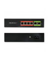qoltec Przełącznik sieciowy SWITCH FAST Ethernet PoE | 4x RJ45 |  2x    RJ45 Uplink | 65W | 10/100Mb/s - nr 6