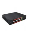 qoltec Przełącznik sieciowy SWITCH Gigabit Ethernet PoE | 16x RJ45 | 2x RJ45 Uplink | 2x SFP | 1000 Mb/s - nr 1