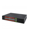 qoltec Przełącznik sieciowy SWITCH Gigabit Ethernet PoE | 16x RJ45 | 2x RJ45 Uplink | 2x SFP | 1000 Mb/s - nr 7