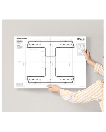 B-Tech Uchwyt Ścienny Z Podwójnym Ramieniem Wspornikowym Do Płaskich Ekranów Funkcją Pochylania I Obrotu Bt8227/B (BT8227B)