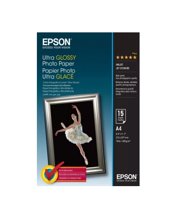 epson Papier Ultra Glossy Photo 15 arkuszy 300 g/m2  A4