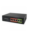 qoltec Przełącznik sieciowy SWITCH FAST Ethernet PoE | 4x RJ45 |  2x    RJ45 Uplink | 65W | 10/100Mb/s - nr 6