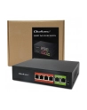 qoltec Przełącznik sieciowy SWITCH FAST Ethernet PoE | 4x RJ45 |  2x    RJ45 Uplink | 65W | 10/100Mb/s - nr 8