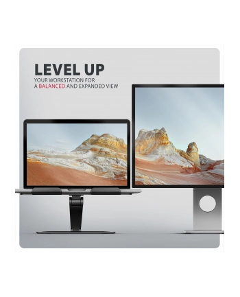axagon STND-LQB Podstawka do laptopów aluminiowa 10-17,3 cala regulowane kąty nachylenia, Czarna