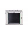 Szafa sieciowa wisząca jednosekcyjna DIGITUS Dynamic 19'' 9U, 600x450, drzwi szyba, szary, niezmontowana, 60kg - nr 3
