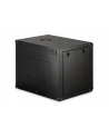 Szafa sieciowa wisząca jednosekcyjna DIGITUS Dynamic 19'' 9U, 600x450, drzwi szyba, czarny, niezmontowana, 60kg - nr 2
