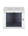 Szafa sieciowa wisząca jednosekcyjna DIGITUS Dynamic 19'' 9U, 600x600, drzwi szyba, szary, niezmontowana, 60kg - nr 13