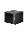 Szafa sieciowa wisząca jednosekcyjna DIGITUS Dynamic 19'' 9U, 600x600, drzwi szyba, czarny, niezmontowana, 60kg - nr 10