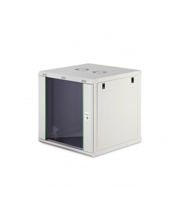 Szafa sieciowa wisząca jednosekcyjna DIGITUS Dynamic 19'' 12U, 600x600, drzwi szyba, szary, niezmontowana, 60kg