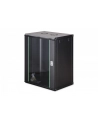 Szafa sieciowa wisząca jednosekcyjna DIGITUS Dynamic 19'' 16U, 600x450, drzwi szyba, czarny, niezmontowana, 60kg - nr 1