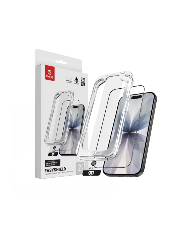 crong Szkło hartowane EasyShield 2-Pack - iPhone 17 / iPhone 17 Pro / iPhone 16 Pro (2 sztuki) główny