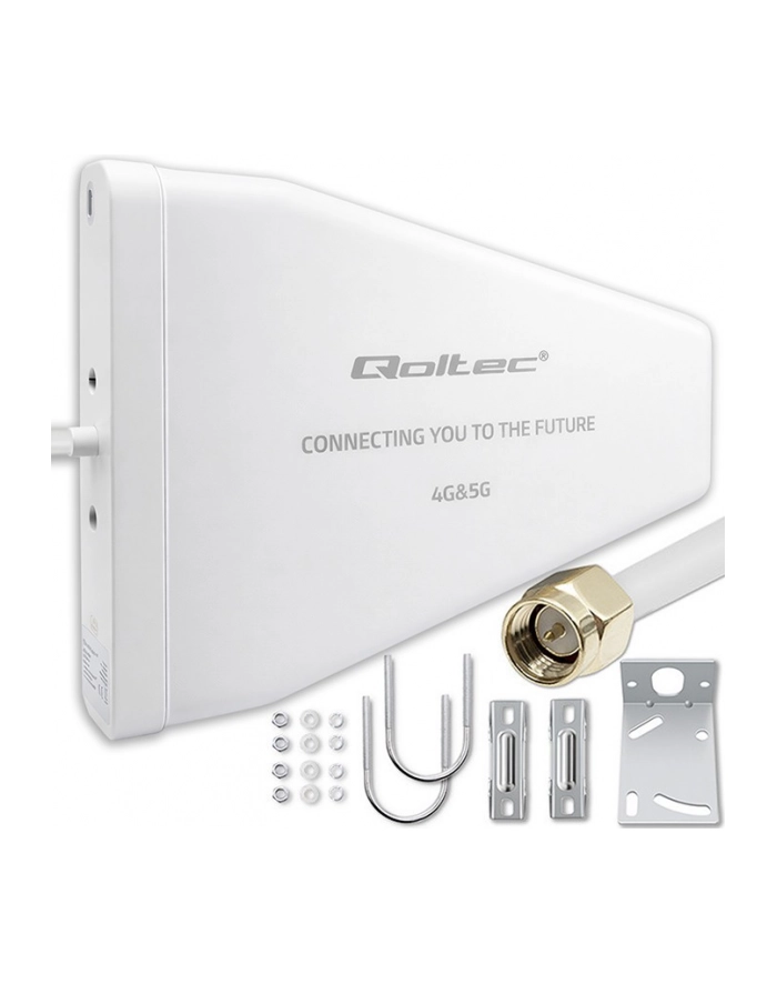 qoltec Antena 4G 5G LTE | 9dBi | kierunkowa | zewnętrzna | N female |   wodoodporna | 3m główny