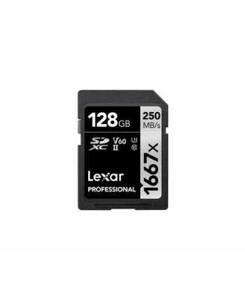 Lexar Professional LSD128CB1667 Karta SDXC 128GB 250MBs 1667x UHSII Class 10, U3, V60