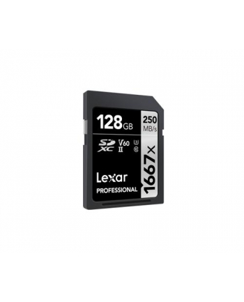 Lexar Professional LSD128CB1667 Karta SDXC 128GB 250MBs 1667x UHSII Class 10, U3, V60