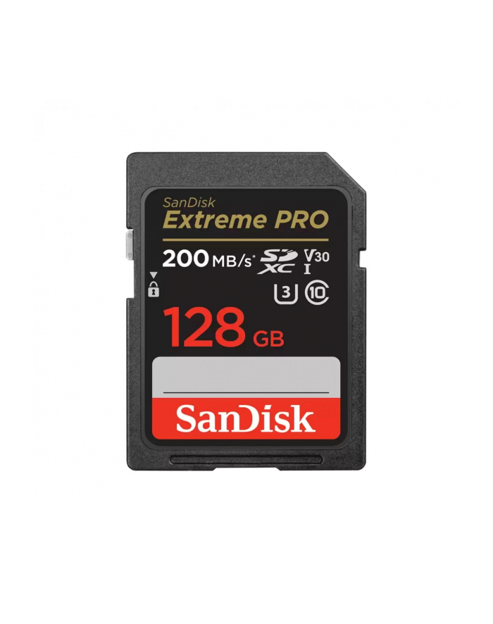 Sandisk Extreme SDSDXXD-128G-GN4IN Karta Pamięci SDXC UHS-I V30 U3, 4K UHD do 200 MB/s główny