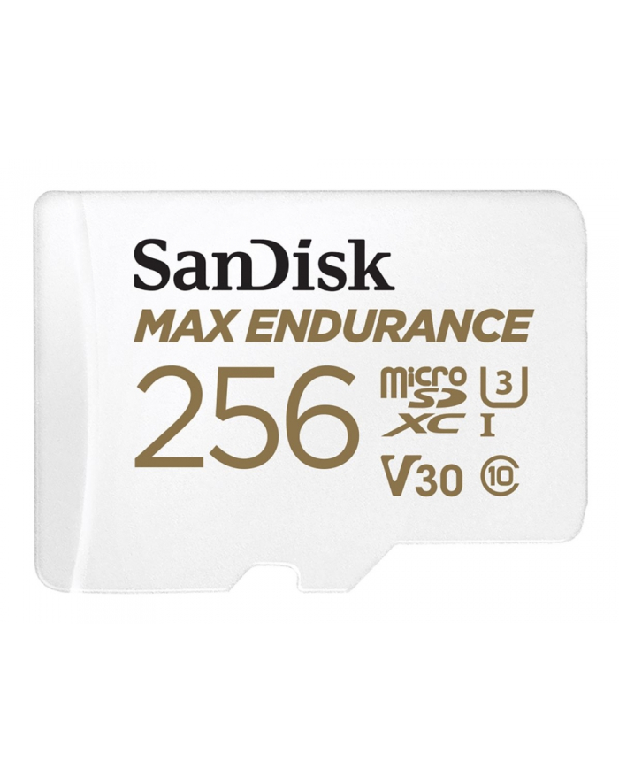 SanDisk MAX ENDURANCE 256 GB microSDXC Memory Card z SD Adaptor Biała UHS-I U3, Class 10, V30 główny