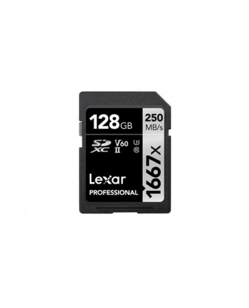 Lexar Professional LSD128CB1667 Karta SDXC 128GB 250MBs 1667x UHSII Class 10, U3, V60