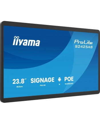 iiyama Monitor 23.8 cala ProLite S2425AS-B1 IPS,FHD,A14,24/7,RJ45, iiSignage, WI-FI