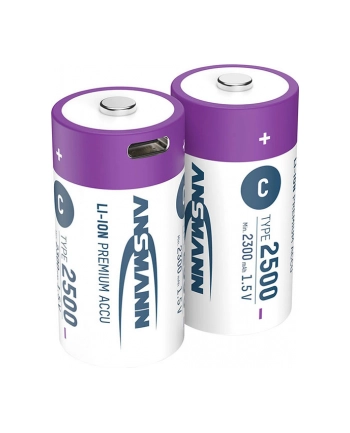 Ansmann Akumulator C R14 Lr15 Usb C Li Ion 2500 Mah 1.5 V 2szt. LR15USBC