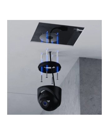Ubiquiti UVC-G6-Turret-B Black, All-weather, tamper-resistant 4K PoE camera with a 1/1.8'' 8MP image sensor, Multi-TOPs AI Engine, and 3-axis manual adjustments for flexible installation