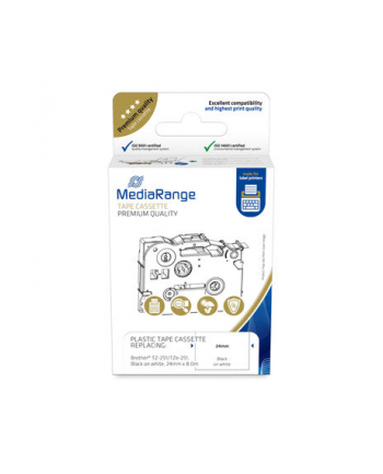 Mediarange Schriftbandka. Brother Tz-251/Tze-251 24Mmx8M Sw (MRBTZ251) nr 1